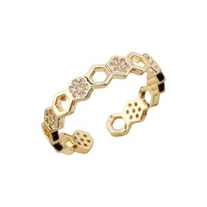 Honeycomb Open Band Ring